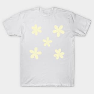 Abstract Flowers - Pastel yellow T-Shirt